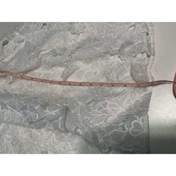 White For Love And Lemons  Woman Small Leighton Mini Dress White Wedding Floral - Picture 12 of 12